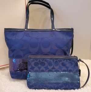 Coach Purse and Wristlet Set